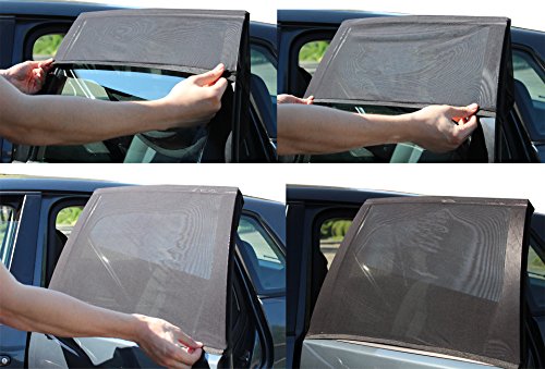 Auto-Sonnenschutz | Komplettes Netz | PREIS-LEISTUNGS-SIEGER vergleich.org 04/2017 | Exzellente Abdeckung & Schutz gegen Sonneneinstrahlung (2er Set)