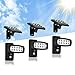 Produktbild OUBO LED Außenleuchten Solarleuchte mit Bewegungsmelder Gartenhaus mit 2,3M Verlängerungskabel für Garten, Patio, Zaun, Hof, Balkon, Terrasse, Haus, Auffahrt (3er Set)