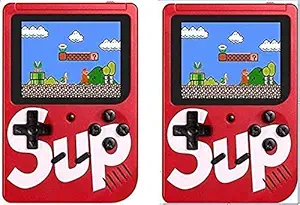 LUCRIA Combo Best SUP 400 in 1 Retro Game Box Console Handheld Classical Video Game with TV Output Gaming Console Mario/Super Contra/Turtles Color May Vary (Red; Pack Of 2)
