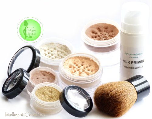 Intelligent Cosmetics® Mineral Makeup "FAIR" 7 Piece Set Pure Minerals Foundation Sheer Finish Full Coverage