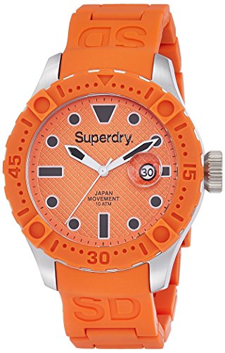 Superdry SYG140O DEEP SEA SCUBA Uhr Herrenuhr Kautschuk Edelstahl 100m Analog Datum orange Superdry SYG140O DEEP SEA SCUBA Uhr Herrenuhr Kautschuk Edelstahl 100m Analog Datum orange