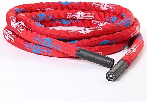 Gronk Fitness Battle Rope w/Sleeve - 30' - Aluminum Handles