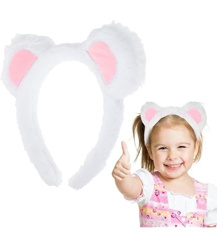 Cerchietto Con Orecchie Di Orso In Peluche - Simpatico Accessorio Per Halloween, Natale, Cosplay E Feste A Tema
