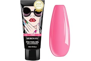 Morovan Poly Gel – Rosa Acrigel Per Unghie para el diseño de uñas natural moderno Poli Nail Gel Salón de uñas Regalos para mujeres en casa Fácil DIY para Nail Art Principiantes