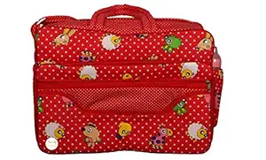 Trendy Dukaan Multipurpose Polyester Diaper/Mother Bag with Diaper Changing Flap (Red)