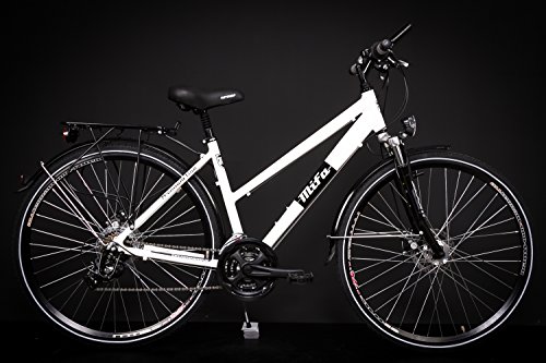 28" Zoll Alu Damen Fahrrad MIFA Shimano 21 Gang Scheibenbremsen Nabendynamo weiss