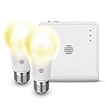 HIVE Kit Illuminazione, 1 Smart Hub + 2 Lampadine LED. Funziona anche con Alexa e Google Home