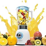 Fácil e intuitivo manejo. Tapa con cierre hermético y apertura con tapón dosificador para introducir ingredientes durante el funcionamiento.
