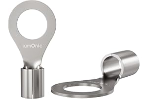 Lumonic 25x cosses à sertir nues 1,5-2,5mm² I cosses à sertir M5 non isolées I cosses M5, cosse tubulaire 1,5mm2 2,5mm2 œillets annulaires, connecteur à sertir