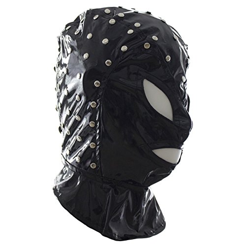 Preisvergleich Produktbild Raycity Schwarzes Leder Kostüm Gimp Maske Hood Style 22