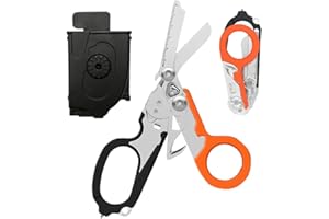 Infreecs Trauma Schere Multitool, 6-in-1 Notfallschere Rettungsschere, Rettungsdienst Schere, multifunktionsschere, Faltbare Scherenzange für Rettungskräfte, Professionellen Einsatz Im Rettungsdienst