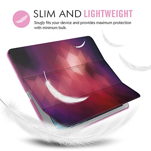MoKo Hülle für iPad Air – PU Leder Tasche Schale Smart Case mit Translucent Rücken Deckel, mit Auto Schlaf/Wach Funktion und Standfunktion für iPad Air / iPad 5 (5th Gen) 9.7″ Tablet, Fantasie Diamant - 8