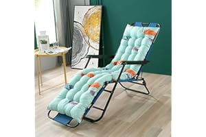 Morbuy Cojín para Tumbona de Jardín, Suave y Cómodo Cojín Reclinable Colchoneta Tumbona Exterior Ideal para Tumbonas, Sillas y Hamacas (48 * 150cm,Pluma Azul Lago)