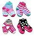 Baby Girls Socks With Easy Pull Loops Seamless Toe, 1-3 yr, Sneakers/Maryjanes/Stripes/Polkadots