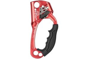 chlius Escalade Arbre Arboriste - Droite Ou Gauche Bloqueur Poignée Ergonomique Poignée D'Ascension Escalade Ascendeur pour Cordes 8-12MM