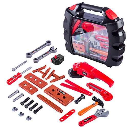 Preisvergleich Produktbild GANADA 27er Set Werkzeugkoffer Kinder Spielwerkzeug Kinder Kofferraum Kinder-Rollenspiele - DEKSL588331
