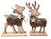 Produktbild Boltze Holz Hirsch Aufsteller 2 Stück stehend 29 cm dunkel Deko Hirsche