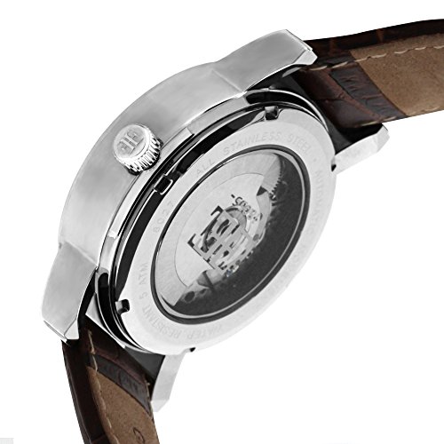 Thomas Earnshaw Men's Fitzroy Automatic Watch with White Dial Analogue Display and Brown Leather Strap ES-8027-02