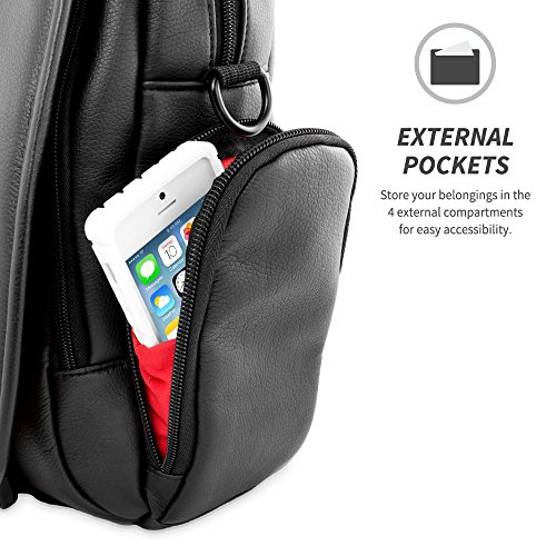 Laptoptasche, Snugg – Schwarze Notebooktasche – Umhängetasche für Laptops mit einer Bildschirmdiagonale von bis zu 17 Zoll - 3