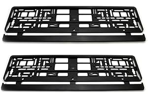 JD BRANDS JDBrands Pair of Black Number Plate Surrounds Holder Frame for all cars ABS Plastic - CAR/VAN/TRUCK/CARAVAN/REPLACEMENT