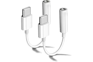 Avigers USB C to 3.5mm Headphone Jack Adapter (2 Packs), Type C to Headphone Adapter, Aux Digital Audio Earphone Adaptor for iPhone 15,Samsung Galaxy S23/22 Ultra Note 20,Huawei,ipad Pro and More