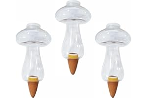 LSRVNM 3 PCS Plant Waterer Self Watering Globes, Plant Spikes Insert, Garden Watering Stakes Automatic Irrigation Device for Automatic Irrigation Planter Insert (300ML, Mushroom shape)