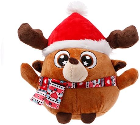 UncleS kawaii Plush Toy with Sound, Cute Mini Animal Doll Stuffed Toy Room Decoration Kids Gift for Christmas Festival Birthday, 7.87inch (Reindeer)