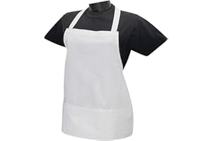 MISEMIYA - Fartuch dziecięcy fartuch Waiter Unisex fartuch kuchenny Shrinker Chef Ref-865, biały, Pack*1