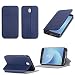 Produktbild Ultra Slim Tasche Leder Style Samsung Galaxy J5 2017 (LTE / 4G) Hülle blau Cover mit Stand - Zubehör Etui Galaxy J5 2017 SM-J530F Duos/Dual SIM Flip Case Schutzhülle (PU Leder, blue) - XEPTIO accessoires