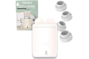 Hello Hippo - Calentador de Biberones Portátil y Compacto | USB-C Recargable, Antifugas, Compatible con Philips Avent, MAM, NUK | 4 Temperaturas Ajustables | Calentamiento Rápido y Eficiente