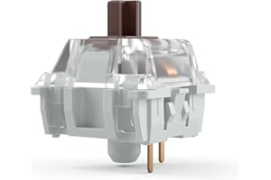 Glorious Gaming – 120 przełączników Gateron do klawiatury mechanicznej (brązowe) – kompatybilne z SMD-LED, dotykowe, do pisania i grania, siła aktywacji 45 g, montaż na 3 bolce – brązowe Gateron