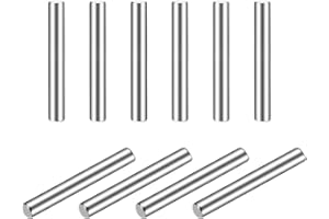 sourcing map Pasador 2 mm x 16 mm, Clavijas de Acero Inoxidable 304, Estantes de Apoyo, Pasadores de Madera para Literas, Tono Plateado 10 Piezas