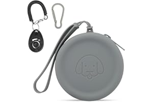 FIDWALL Silikonowa torba na smakołyki, z zatrzaskiem dla psa, torba na karmę do treningu psa, na akcesoria dla psa, rozmiar torby, łatwa do czyszczenia, bezzapachowa, konstrukcja z zamkiem