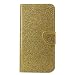 Produktbild Huawei Honor 7A Hülle, Huawei Honor 7A hüle, Alfort Prämie PU Leder Schutzhülle Lederhülle für Huawei Honor 7C / Y7 Prime 2018 Tasche Wallet Flip Case Cover mit Karten Steckplatz (Gold)