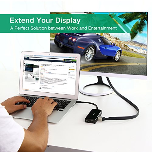 UGREEN Mini Displayport Adapter Mini DP auf HDMI DVI VGA Multi Adapter 4K HDTV Konverter Kabel für Apple MacBook, MacBook Air, MacBook Pro, iMac, Mac mini, Microsoft Surface Pro 1 2 3, Lenovo Thinkpad X1/ Carbon/ Touch/ Helix usw Schwarz - 5