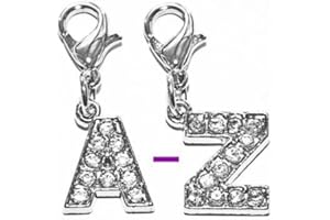 SKS Diamante Bling Clip On Alphabet Letter Charm (P)