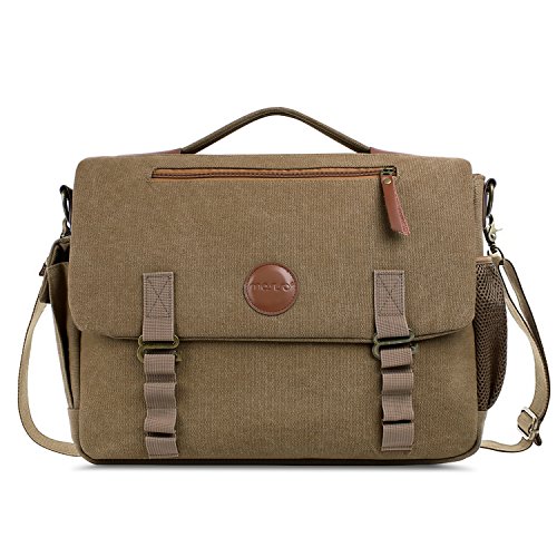 MOSISO  bis zu 15 6 Zoll  Unisex Vintage Canvas Umh  ngetasche Herren Aktentasche Schultertasche Messenger Bag Top Qualit  t Laptoptasche Notebooktasc