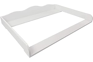 PuckDaddy Plan à Langer Erik - 108x80x15 cm, Plan à Langer en Bois MDF Blanc, Plan à Langer Compatible avec Les commodes IKEA Hemnes, matériel de Fixation pour Montage Mural Inclus
