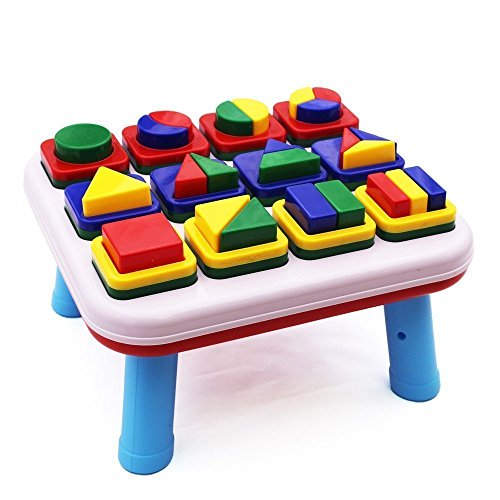Beby Basics Baby's First Blocks Shape Sorting Toddler Early Development Activity Centers Table