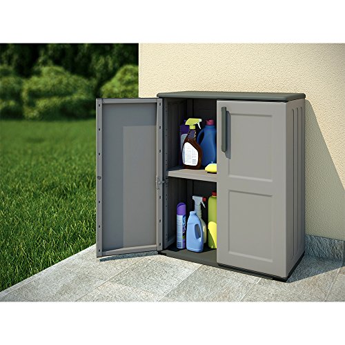 Kunststoffschrank Werkzeugschrank Schrank Kunststoff Regal 84×68 cm Grau - 7