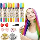 ✔【Regalo perfecto】el regalo de Navidad perfecto para esa persona especial, las plumas temporales de color de pelo son perfectas Artesanía para regalos temáticos de niñas, juguetes, obsequios de cumpleaños y todas las fiestas. Ideal para fiestas