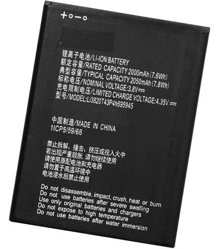TollCor Batteria di ricambio 3100mAh/3.85V per ZTE Blade A5 2020, A51 2020, A7 Prime, V10, Visible R2, Vita A4, Vita A5 2020, Vita A7, Z5151V, Z6201V, P/N: Li3931T44P8h80611 39