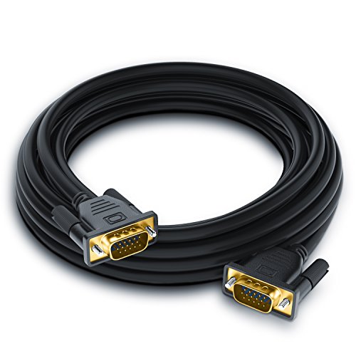 Uplink – 5m HQ Full HD VGA Kabel | D-Sub-Stecker | S-VGA zu S-VGA Videokabel | 1080p Full HD | Knickschutz | vergoldete Kontakte | 3-fach geschirmt | schwarz - 3