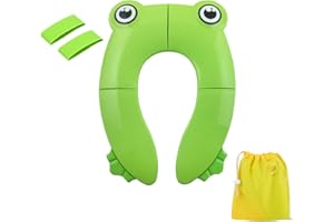 VICBOU asiento de inodoro para niños,Asiento de inodoro plegable para niños,Plástico Infantil Adaptador WC,Con bolsa de almacenamiento,para reductor de asiento de entrenador de inodoro niños