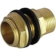 Viking Brass Full Threaded Nipple Fixed Check Nut - thread size 50mm, type outer, 57mm Length finished brass Robust Construction for Secure Water Tank Pipe Connections