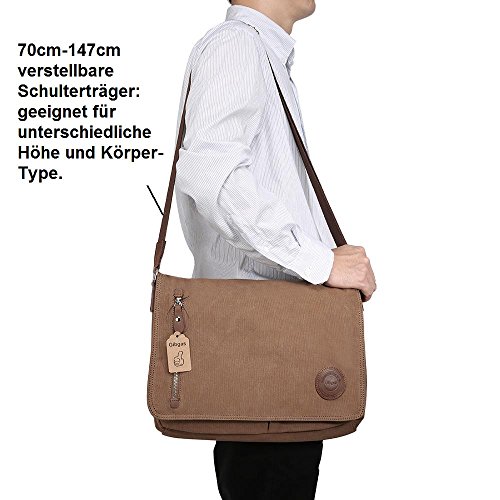 Umh  ngetaschen Herren Notebooktasche 15 6 Zoll Buissnes Taschen Laptoptasche f  r 15 6 Zoll Laptop A4 Ordner Arbeit B  ro Uni mit Laptopfach  Braun 