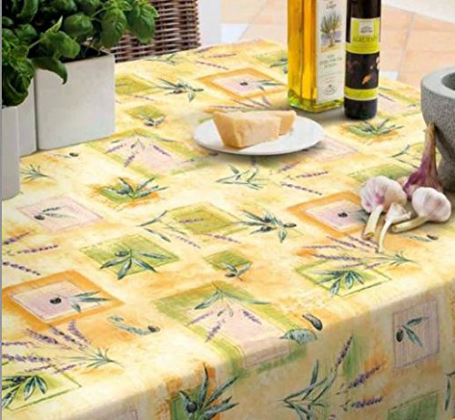 friedola Wachstuchtischdecke Trend - Vlies Rückseite - Muster Lavender MADE IN GERMANY (160x220cm)