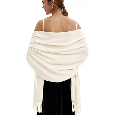 Schal Mit Mohnblumen-Foliendruck & Perlen - Leichtes Tuch, Pashmina Für Herbst & Winter