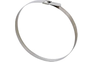 AERZETIX: 7.9mm x 620mm 62cm 10 Colliers de Serrage en métal Acier Inoxydable résistent aux acides C42152