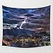 Produktbild FimGGe Home Decor Natural Lightning Pattern 100% Polyester Tapestry Tornado Red Clouds Printed on Tapestry Decorative Wall Hanging-13,130x150cm